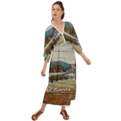 Calm Day On Lake Garda Grecian Style  Maxi Dress