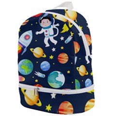 Space Galaxy Seamless Background Zip Bottom Backpack by Jancukart