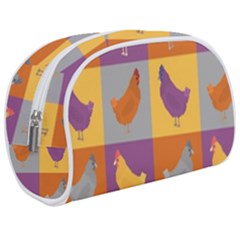 Chickens Pixel Pattern - Version 1a Make Up Case (medium) by wagnerps