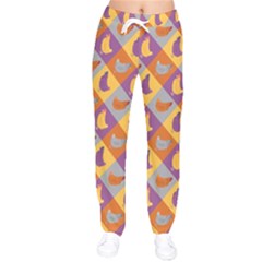 Chickens Pixel Pattern - Version 1b Women Velvet Drawstring Pants