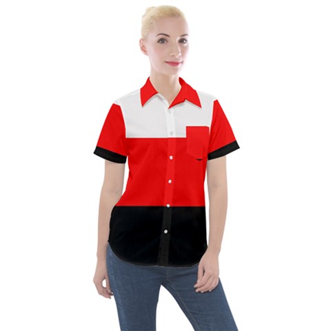 Erzya Flag Women s Short Sleeve Pocket Shirt by tony4urban