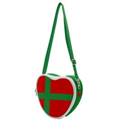 Bornholm Denmark Flag Heart Shoulder Bag by tony4urban