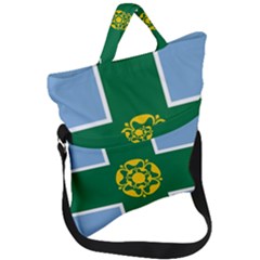 Derbyshire Flag Fold Over Handle Tote Bag by tony4urban