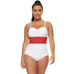 Kujawsko-pomorskie Flag Retro Full Coverage Swimsuit by tony4urban