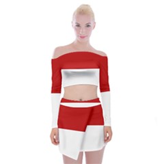 Monaco Off Shoulder Top With Mini Skirt Set by tony4urban