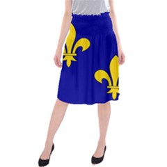 Ile De France Flag Midi Beach Skirt by tony4urban