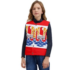 French Polynesia Kid s Short Button Up Puffer Vest	