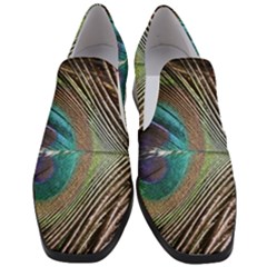 Peacock Women Slip On Heel Loafers by StarvingArtisan