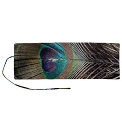 Peacock Roll Up Canvas Pencil Holder (m) by StarvingArtisan
