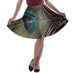 Peacock A-line Skater Skirt by StarvingArtisan