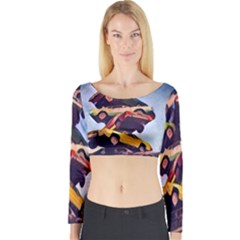 Berwyn Car Kebob Long Sleeve Crop Top by StarvingArtisan