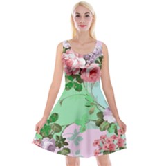Shabby Chic Floral  Reversible Velvet Sleeveless Dress by PollyParadiseBoutique7