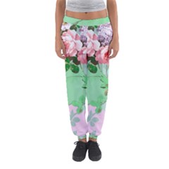 Shabby Chic Floral  Women s Jogger Sweatpants by PollyParadiseBoutique7