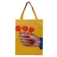 Valentine Day Lolly Candy Heart Classic Tote Bag by artworkshop