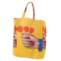 Valentine Day Lolly Candy Heart Giant Grocery Tote by artworkshop