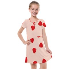 Valentine Day Pattern Logo Heart Kids  Cross Web Dress by artworkshop