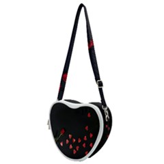 Valentine Day Heart Flower Heart Shoulder Bag by artworkshop