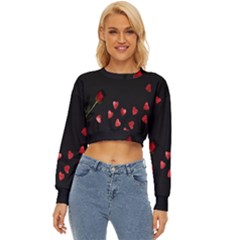 Valentine Day Heart Flower Lightweight Long Sleeve Sweatshirt by artworkshop