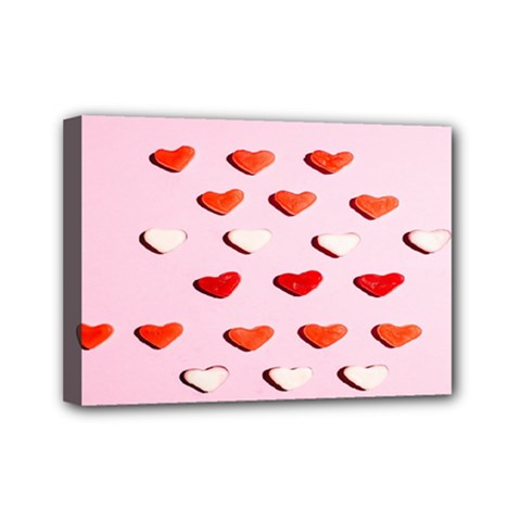 Lolly Candy  Valentine Day Mini Canvas 7  X 5  (stretched) by artworkshop