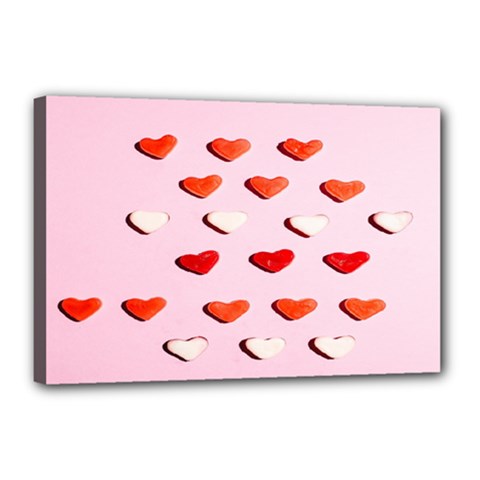 Lolly Candy  Valentine Day Canvas 18  X 12  (stretched) by artworkshop