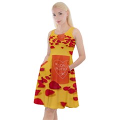 Valentine Day Heart Love Potion Knee Length Skater Dress With Pockets by artworkshop