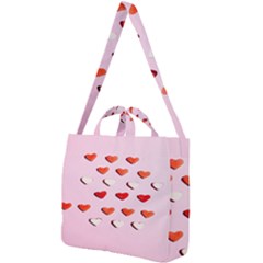 Lolly Candy  Valentine Day Square Shoulder Tote Bag by artworkshop