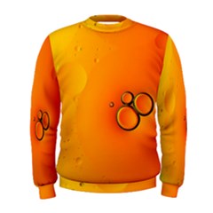 Wallpaper Liquid Bubbles Macro Orange Bright Men s Sweatshirt by artworkshop