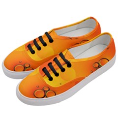 Wallpaper Liquid Bubbles Macro Orange Bright Women s Classic Low Top Sneakers by artworkshop