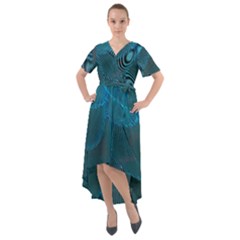 Beautiful Plumage Front Wrap High Low Dress by artworkshop