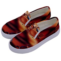 Copper Glow Kids  Canvas Slip Ons by artworkshop