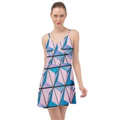 Geometric Shapes Pattern Summer Time Chiffon Dress by artworkshop