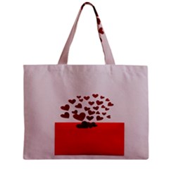 Love Envelope Logo Valentine Zipper Mini Tote Bag by artworkshop