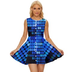 Pattern Blue Logo Sleeveless Button Up Dress by artworkshop
