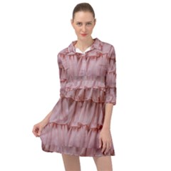 Pink Chiffon Cotton Candy Frills Mini Skater Shirt Dress by PollyParadiseBoutique7
