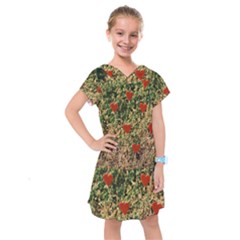 Valentine Day Heart Forest Kids  Drop Waist Dress by artworkshop