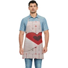 Valentine Day Heart Love Logo Kitchen Apron by artworkshop
