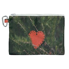 Valentine Day Heart Love Canvas Cosmetic Bag (xl) by artworkshop