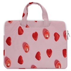 Valentine Day Heart Pattern Macbook Pro 13  Double Pocket Laptop Bag by artworkshop