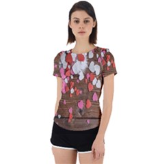 Valentine Day Heart Wallpaper Back Cut Out Sport Tee by artworkshop