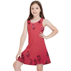 Valentine Day Logo Heart Ribbon Kids  Lightweight Sleeveless Dress by artworkshop