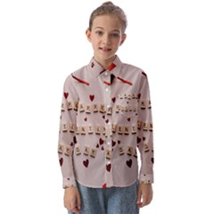 Valentine Gift Box Kids  Long Sleeve Shirt by artworkshop