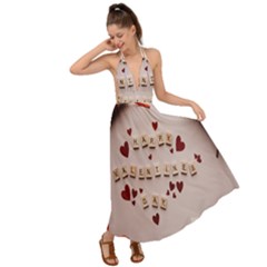 Valentine Gift Box Backless Maxi Beach Dress