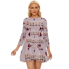 Valentine Gift Box Long Sleeve Babydoll Dress