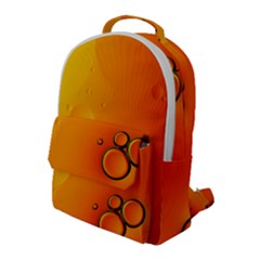 Wallpaper Liquid Bubbles Macro Orange Bright Flap Pocket Backpack (large) by artworkshop