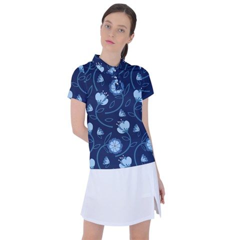 Flower Women s Polo Tee by zappwaits