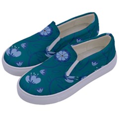 Floral-seamless-pattern Kids  Canvas Slip Ons by zappwaits