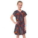 Lava Volcanic Rock Texture Kids  Drop Waist Dress View1