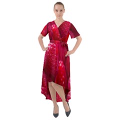 Raspberries Front Wrap High Low Dress by artworkshop