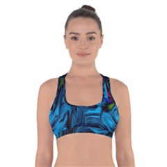 Texture Background Cross Back Sports Bra