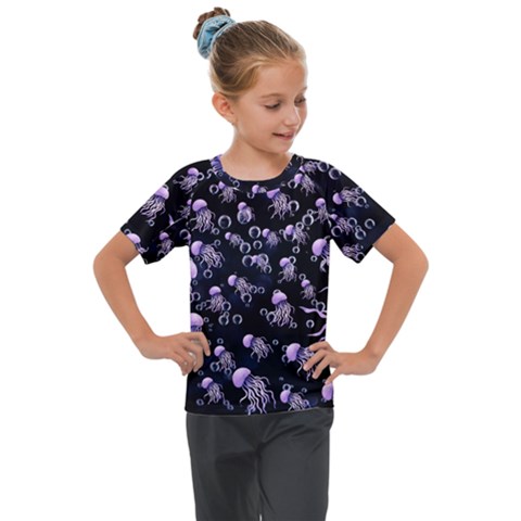 Jellyfish Swarm Kids  Mesh Piece Tee by PollyParadiseBoutique7